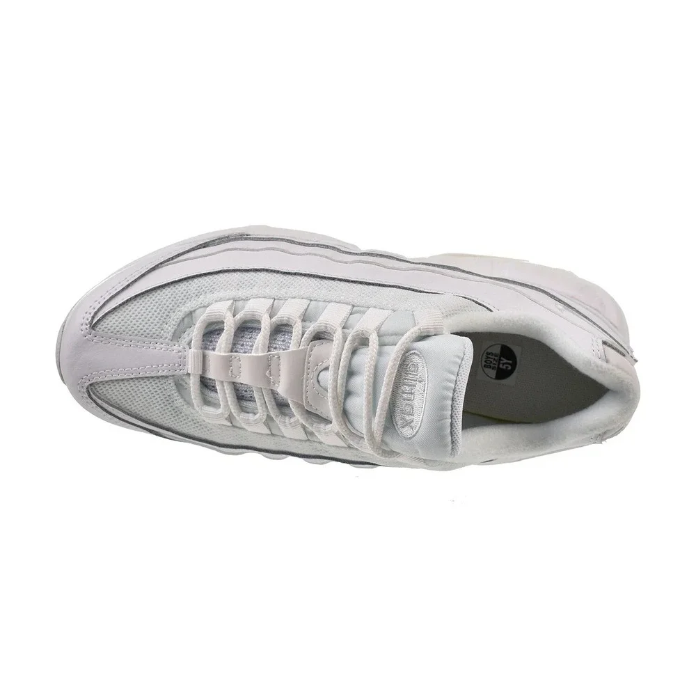 Nike Air Max 95 Recraft (GS) Big Kids Size 7Y‎ Shoes Triple White CJ3906-100 NEW